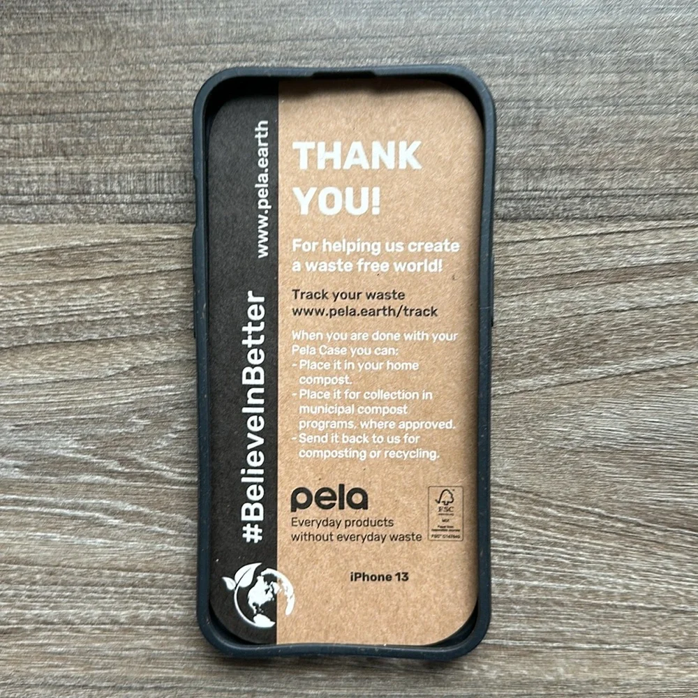 Pela Aquarius Black Eco-Friendly Phone Case